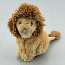 Steiff Vintage Lion Plush Sitting Cub Brown Mane Yellow Tag 2814/18 W Germany