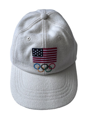 New Rare Polo Ralph Lauren Team USA 2026 Olympics Cream Wool Blend Cap Hat