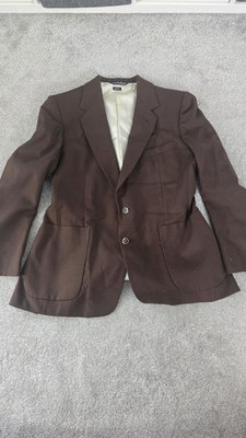 Vintage Giorgio Sant'Angelo 3 Piece Brown Suit. 42R Jacket 35R Trousers VGC
