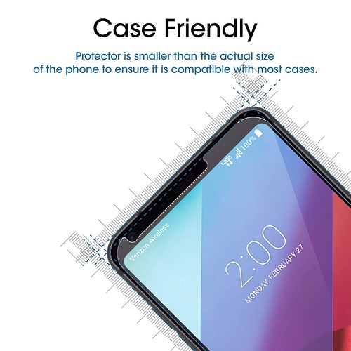 Premium Tempered Glass Screen Protector Cover for LG G6 / LG Q6 / LG Q60 - Picture 3 of 7