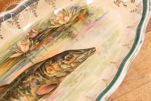 Early 20th Century China Pike Serving Platter - Picture 3 of 7