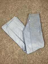 Vintage 70's Levis Corduroy Jeans Adult Size 28x33 Blue Flare White Tab Mens NOS