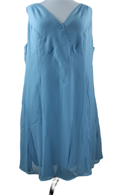 bonprix Damen Kleid Hellblau 52 Chiffonkleid Abendkleid bergre  Sommerkleid | eBay