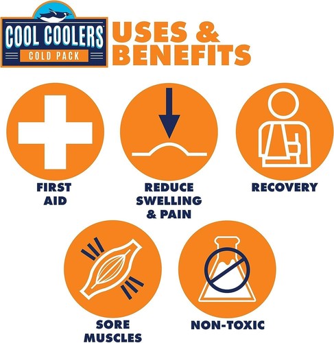 Cool Coolers Flexible Gel Ice Pack, Standard Large 11"X 14.5", Reusable Cold Com - Picture 3 of 24