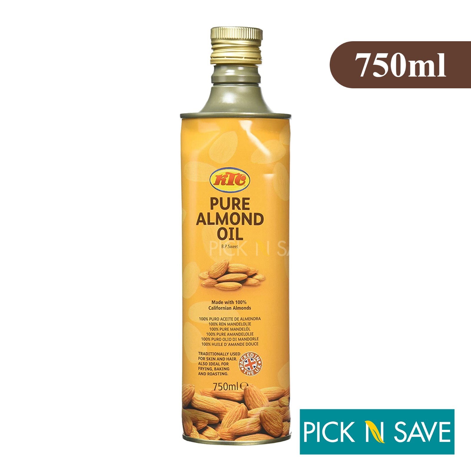 KTC Pure Almond Oil for Hair Growth and Skin Care Frying, Baking All