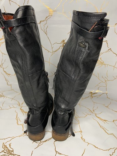 A.S.98 AS 98 Airstep Women Zipper Lace Knee Black Boots Size EU37 US6.5 23.5cm - Picture 5 of 8