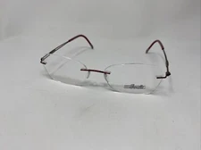 SILHOUETTE RIMLESS TITANIUM EYEGLASS AUSTRIA 5521 FC 3040 53/17/140 RED &H34