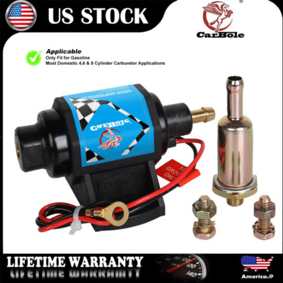 Universal 12S Micro Electric Fuel Pump Electric External For Carburetor 4-7PSI