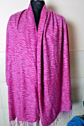 BUFANDA ROSA CEBRA ESTAMPADO ANIMAL SEDA CACHEMIRA Chal Pashmina ~ 18 diseños a elección - Imagen 8 de 12