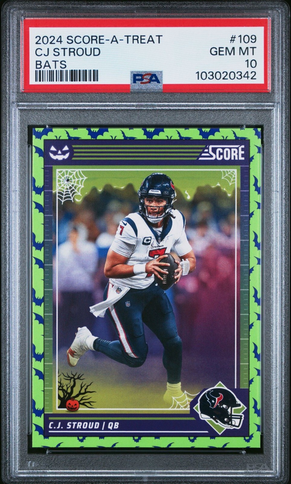 2024 Panini Score-A-Treat Football C. J. Stroud Bats Card #109 PSA GEM MT 10