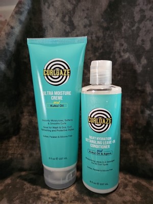 CurlDaze Ultra Moisture Creme with Kukui Oil & Detangling Leave In Conditioner