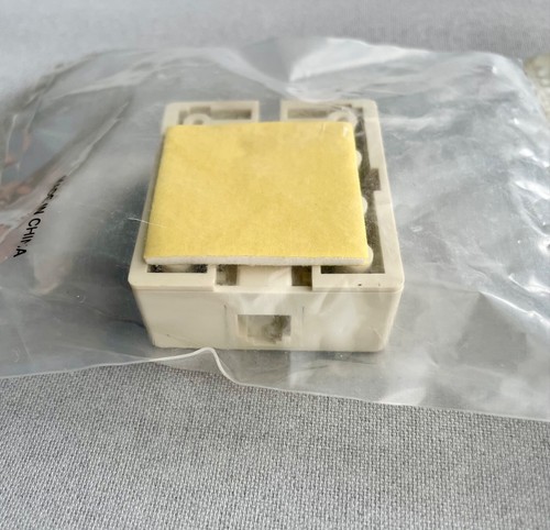 6C RJ11 PHONE TELEPHONE JACK SINGLE PORT STICK ON SURFACE MOUNT ALMOND / IVORY - Picture 4 of 5