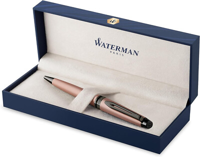 Waterman Expert Füllfederhalter Metallic Roségold-Lack Mit Rutheniumbesatz Fine