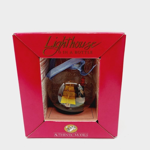 Lighthouse Ship in a Bottle Ornament Cape Hatteras SB250 Models Hand Made - Picture 6 of 9
