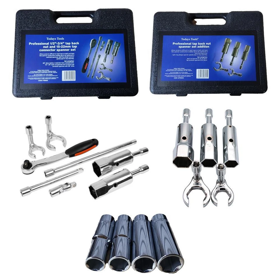 Todays Tools Pro Tap Back Nut Kit Addition Kit Deep Monobloc Sockets
