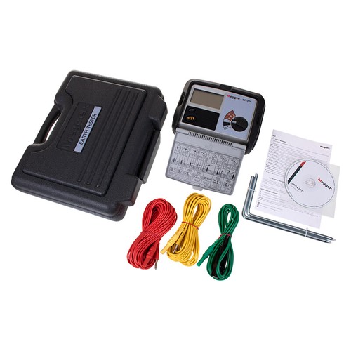 Megger DET3TC Erdestester mit Pfahl und Kabel-Kit + Hartschalenkoffer / UK-Bestand