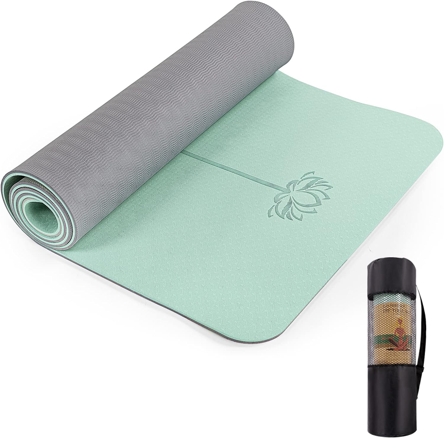 Extra Thick 1/3 Inch Non-Slip TPE Yoga Mat for Women Eco-Friendly Fitness and Exercise Mat for Comfort and Stability