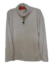 Urban Outfitters Mock Neck Sherpa Sweater, Vented Sides, Cream Color Size M