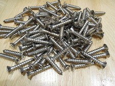 #12 x 1-1/4" Phillips Flat Head Wood Screws 316 Marine Stainless Steel Qty 100