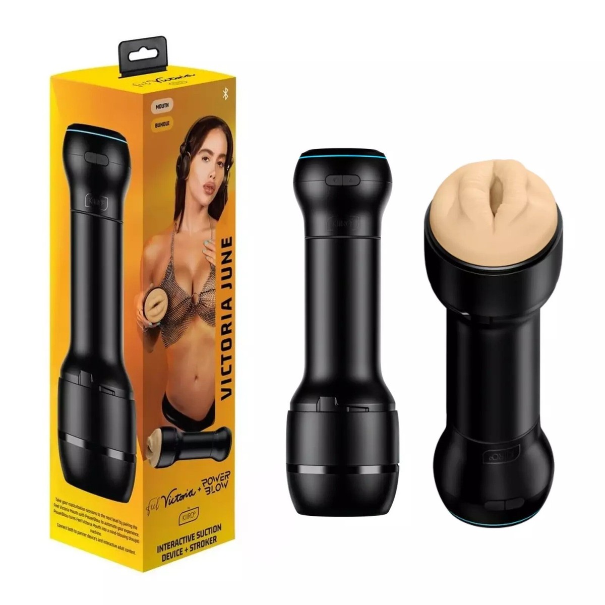 Kiiroo Feel Victoria Powerblow Mouth Combo Set Suction Blowjob Stimulator  Stoker | eBay