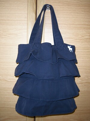 Abercrombie & Fitch Tasche Handtasche Umhängetasche Höhe 37 x Breite 36 cm blau