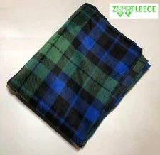 ZooFleece Green Blue Plaid Fleece 50X60" Blanket Quilt Christmas Throw Gift