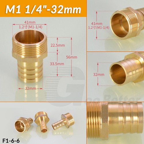 Conector de extremo de cola de manguera de combustible de agua rosca hembra/macho BSP accesorio de latón - Imagen 43 de 75