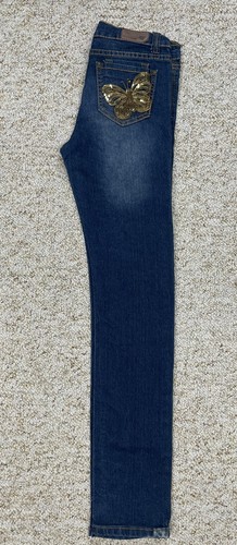 Vigoss Jeans Girls Size 16 Low Rise Embellished Pockets Skinny Denim (28x30) - Picture 2 of 24