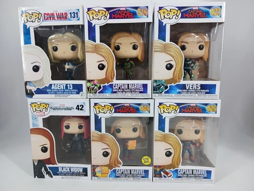 Lot 6 Funko Pop! Marvel Black Widow 42 Agent 13 131 Vers 427 Marvel 425 444 516