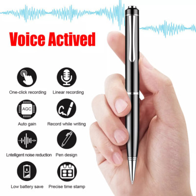 Spy Digital Voice Activated Recorder Mini Hidden Audio Recording Pen Device+32gb