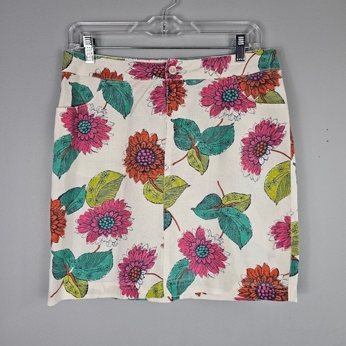 Gonna donna Tommy Bahama Relax floreale 100% lino taglia:2