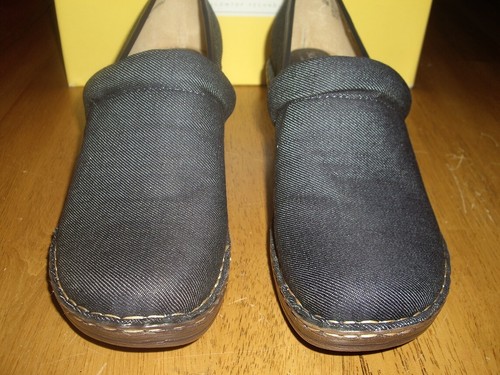 NIB Womens Size 11W Softspots Larissa Clog Slip On Shoes Denim Blue Dark - Picture 2 of 5