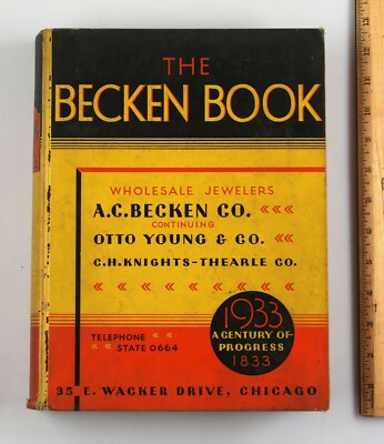 HTF Vintage 1933 Becken Book Jewelry Wholesaler Catalog Worlds Fair Edition