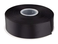 1-1/2 Inch Wide Double Face Satin Ribbon - 50 Yards 030-Black