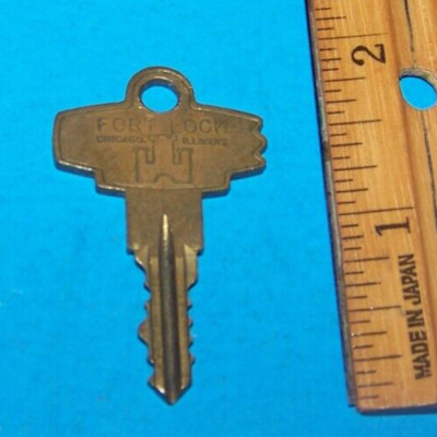 Fort Lock Vintage Key (750 W53) Fort Lock Chicago Illinois USA | eBay
