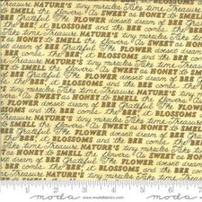 Moda BEE GRATEFUL Honey Yellow 19963 12 Quilt Fabric By The Yard - Deb Strain
