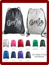 COUNTRY GIRL W/ DEER DESIGN CUSTOM NYLON DRAWSTRING BACKPACK GYM SPORTS BAG SACK