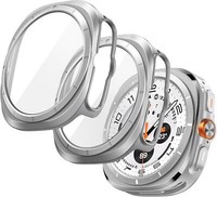 SchutzhüLle Samsung Galaxy Watch Ultra 47Mm GehäRtetes Glas Silber