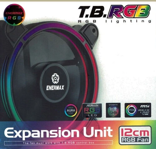 ENERMAX 12cm T.B. RGB lighting Fan Expansion Unit 6-Pin UCTBRGB12-SG
