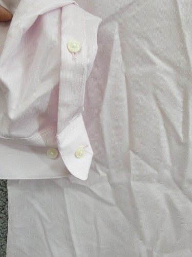 Calvin Klein Steel + Regular Fit Pin Cord Dress Shirt Men's Light Pink 16.5 - Picture 9 of 18