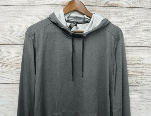 RBX Athletic Shirt Mens Size Medium Grey Polyester Hoodie Pullover Shirt New - Picture 2 of 3