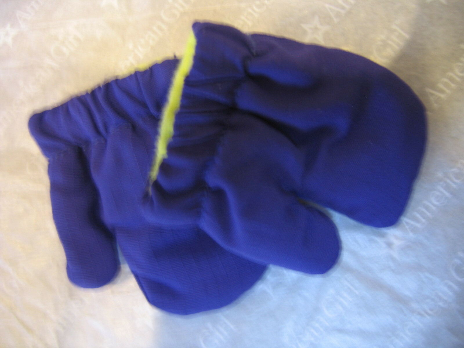 Purple Blue Winter Mittens for 18 American Girl Doll Snow Accessory Gloves