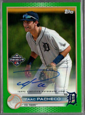 2022 Topps Pro Debut Autographs Green #PD76 Izaac Pacheco Auto /99