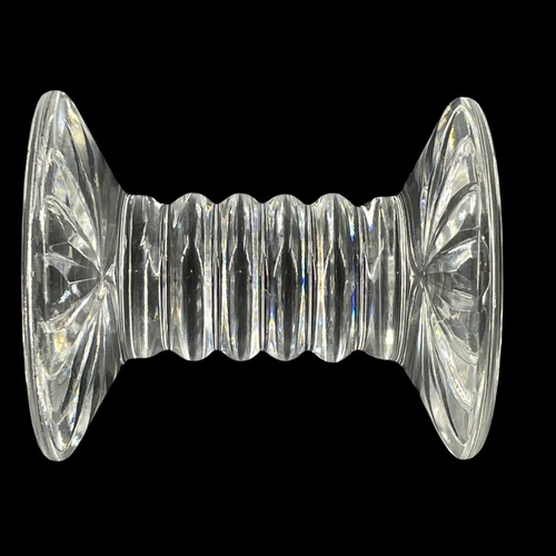 Vintage WATERFORD Crystal Large Master Carving Barbell Knife Rest 16 Points