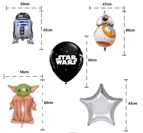 11pcs Star Wars Baby Yoda Foil Balloon Set Birthday Party Baby Shower Decoration - Picture 2 of 2