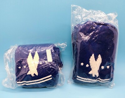 Two Pairs American Airlines Socks Vintage 1980s Original NOS Blue Eagle Logo