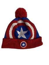 New Era Marvel Pom Beanie Winter Hat Capt. America