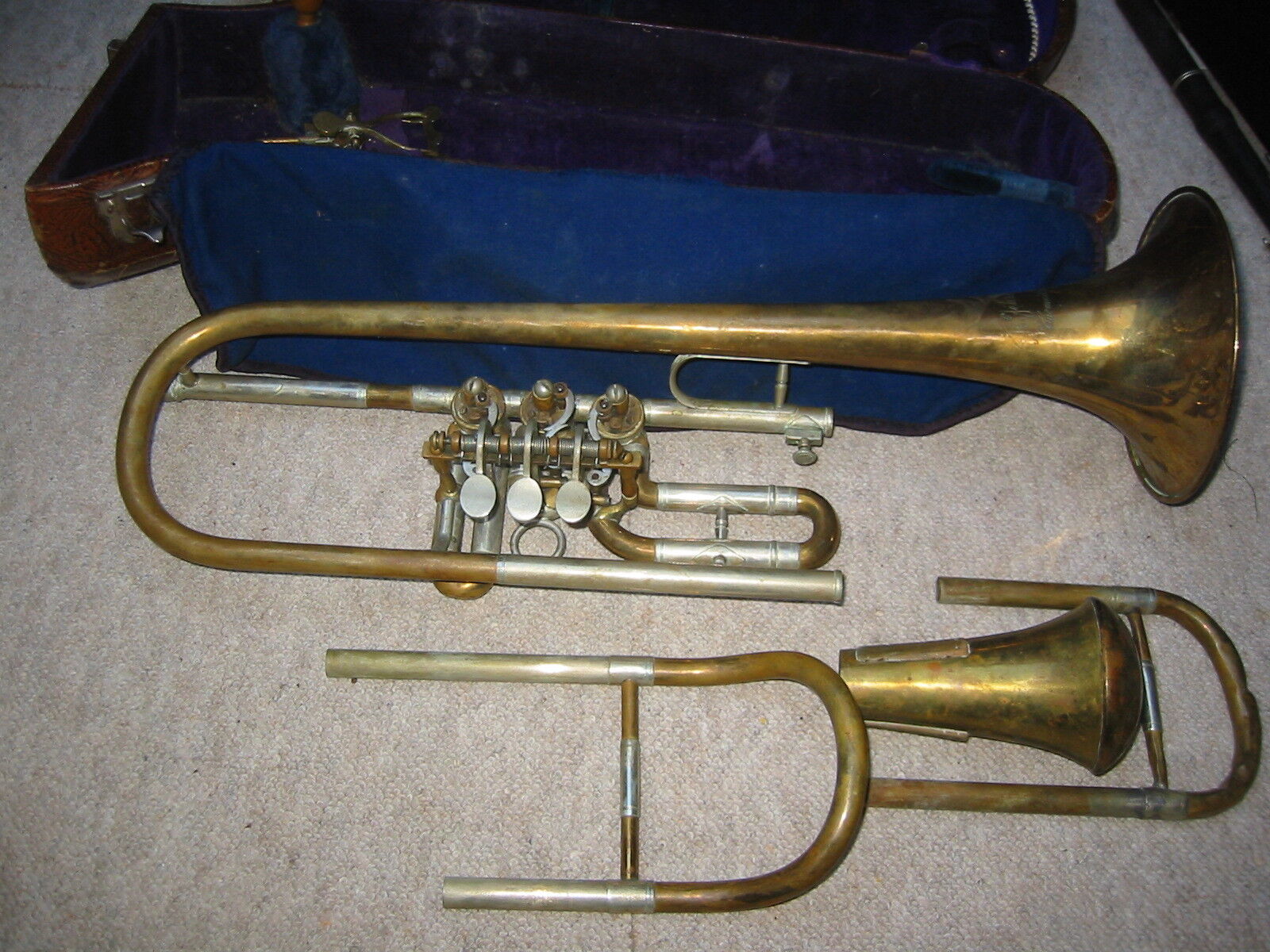 Very old rotary trumpet 
