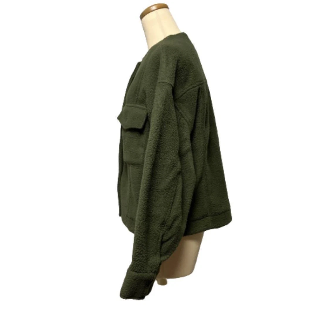 No Collar Boa Jacket Women's Khaki One Size Fits All | eBay