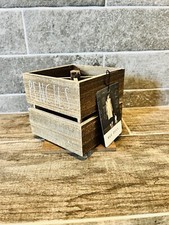 Rae Dunn Wood Desk Organizer Pencil Pens Holder Spinning Caddy Swivel Office NWT